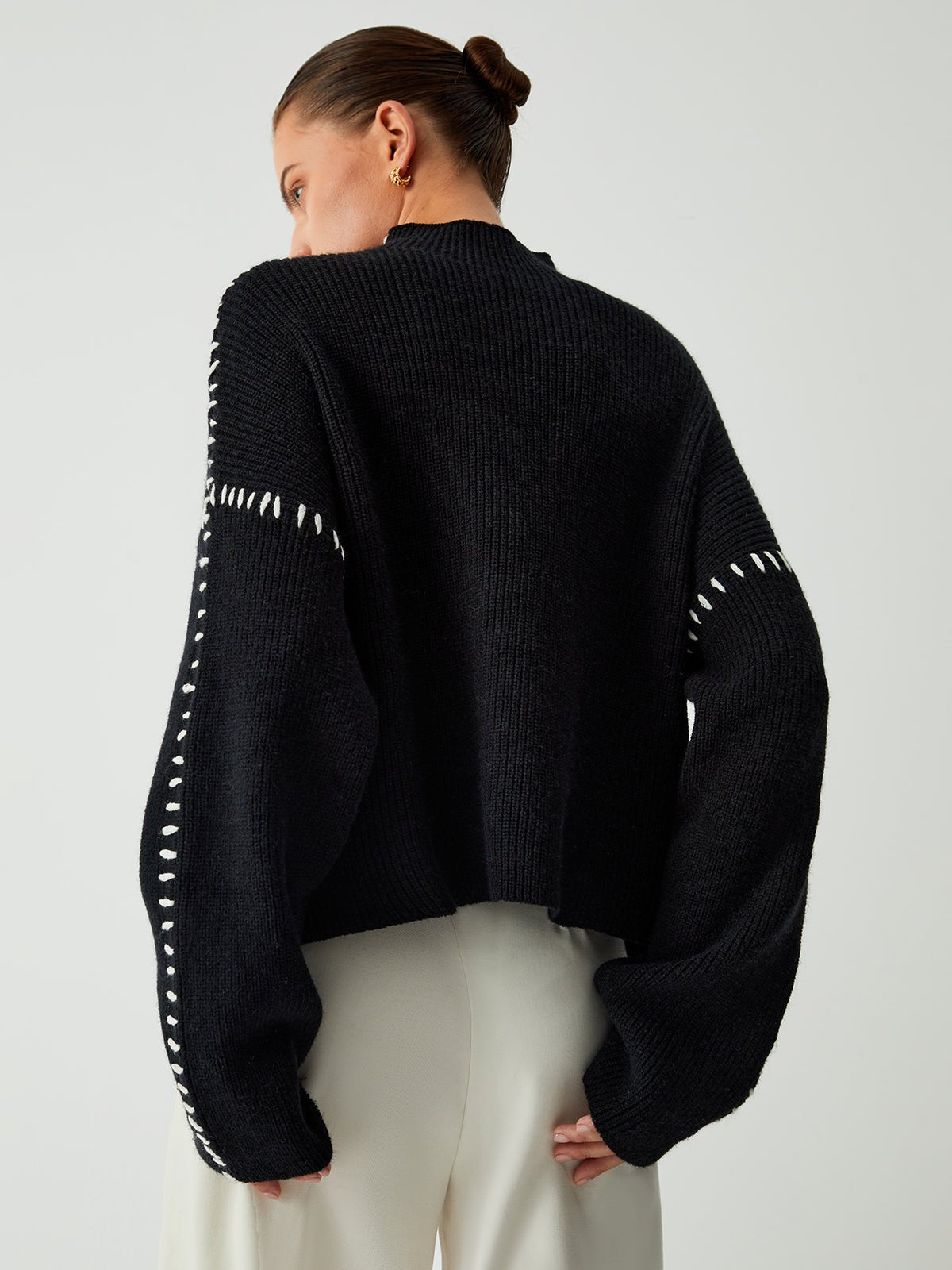 Oversized Mock Neck Sweater