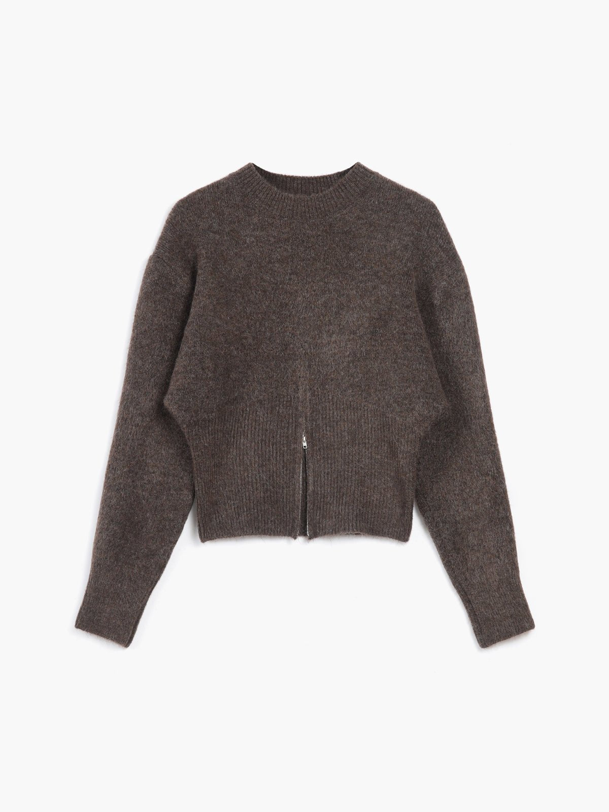 Zip Fuzzy Sweater